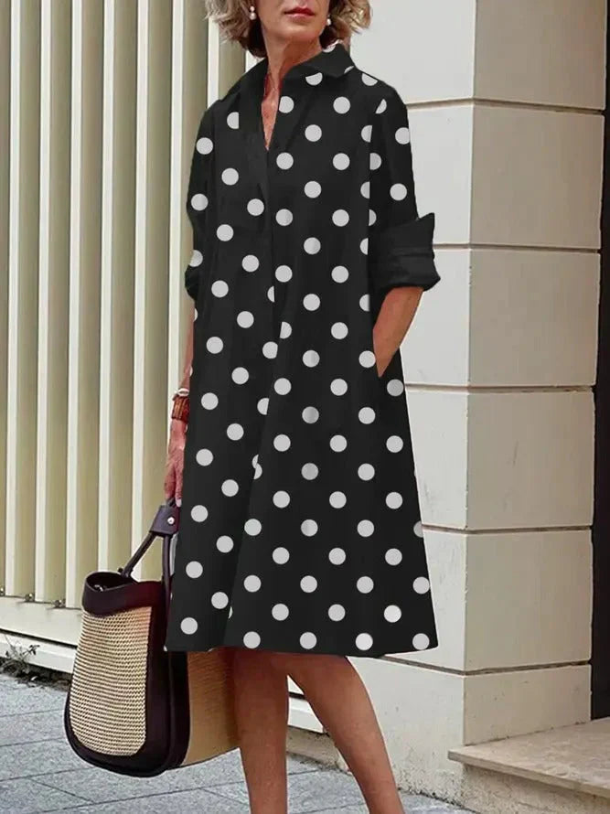 Sophie | Polka Dot Shirt Dress