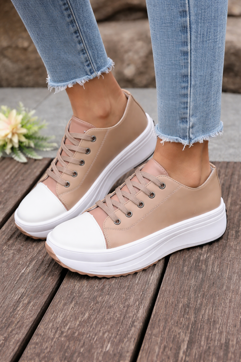 Chloe | Platform Lace-Up Sneakers